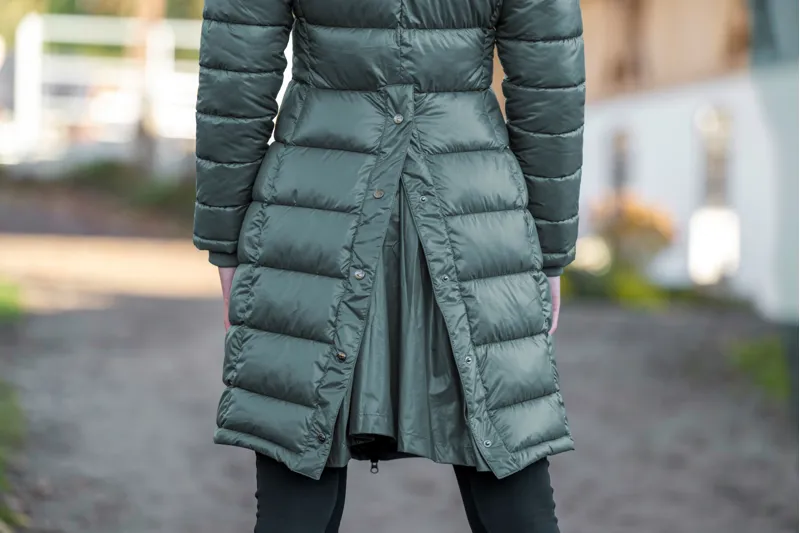 Covalliero Quilted Long Coat Jade Green-1